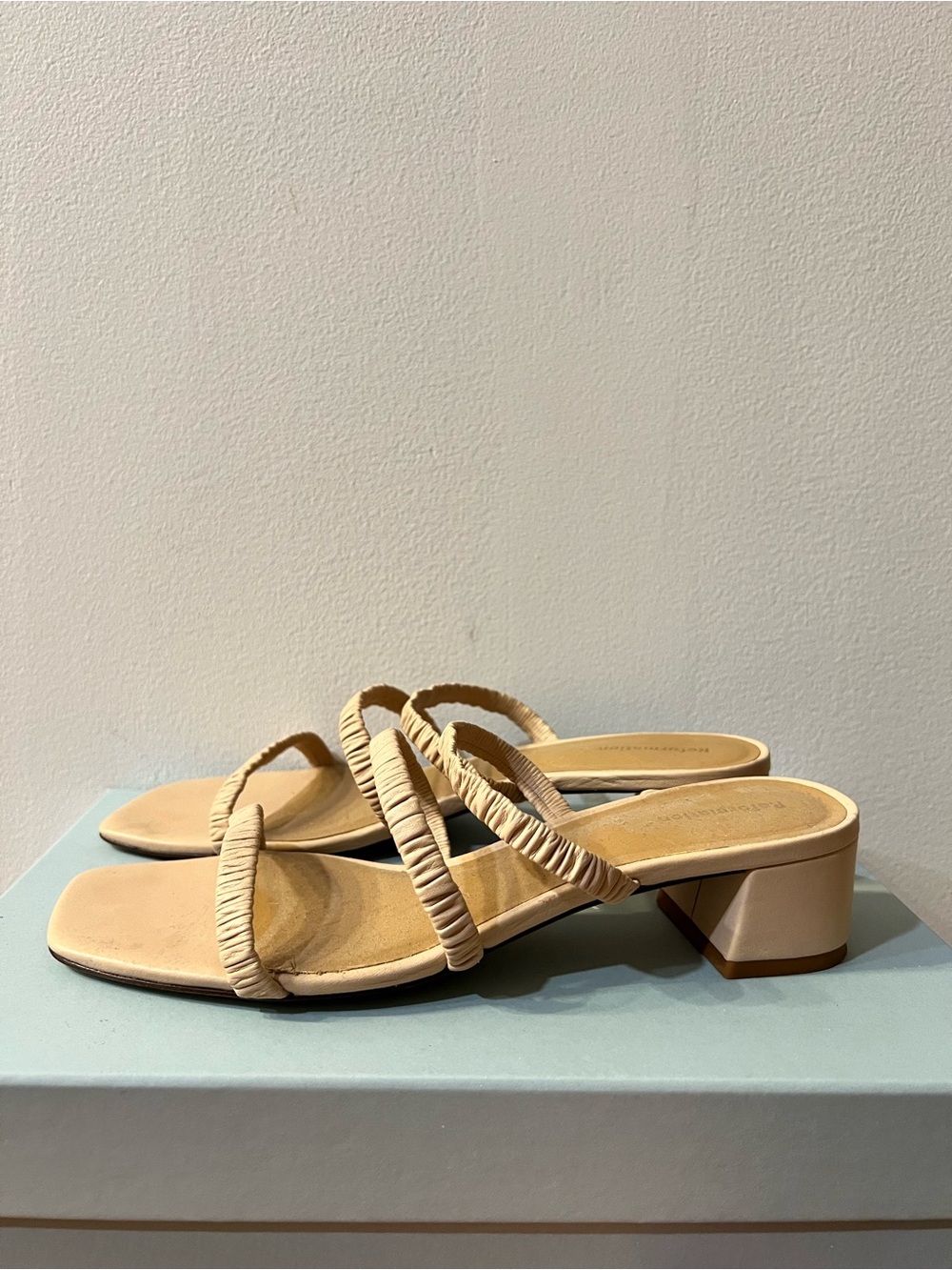 Reformation light pink block heels - Women